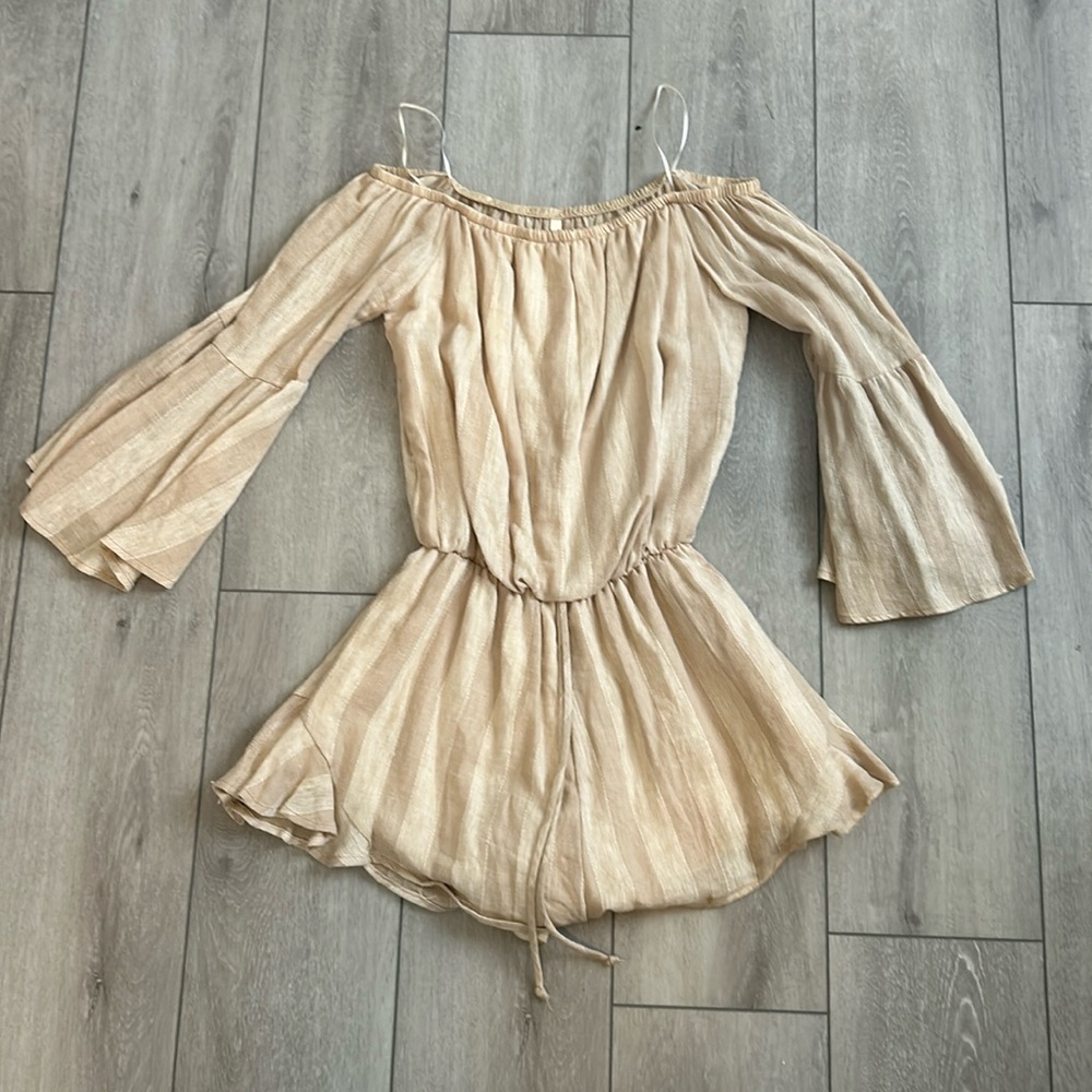 Women’s cream romper with shorts